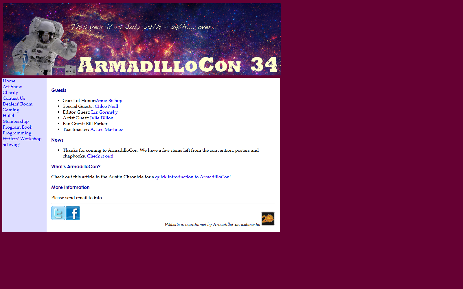Screenshot of ArmadilloCon