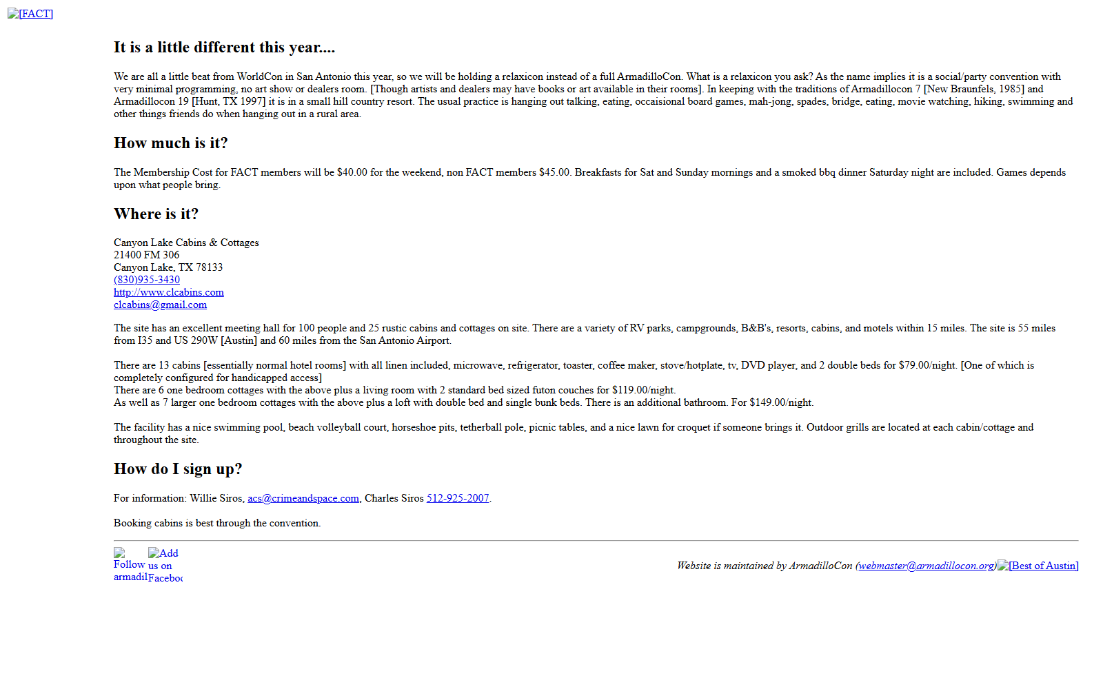 Screenshot of ArmadilloCon